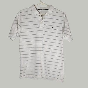 Urban Pipeline Polo Mens White Striped Short Sleeve Size Medium